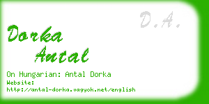 dorka antal business card